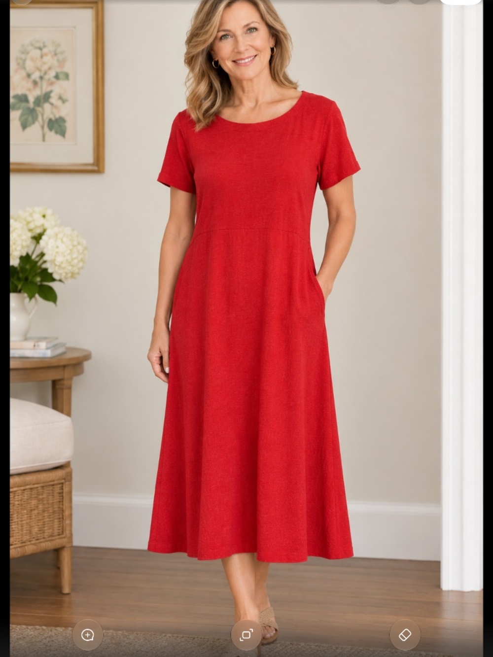 Joan Rivers Classics Collection XLP Red Knit A-Line Dress – Worn Once